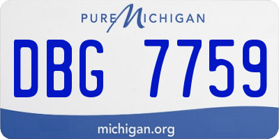 MI license plate DBG7759