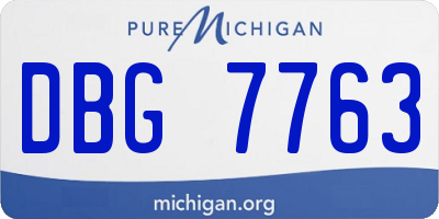 MI license plate DBG7763