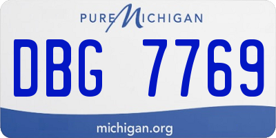 MI license plate DBG7769