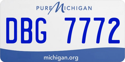 MI license plate DBG7772