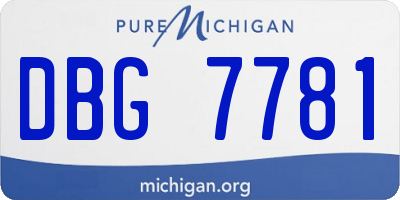MI license plate DBG7781