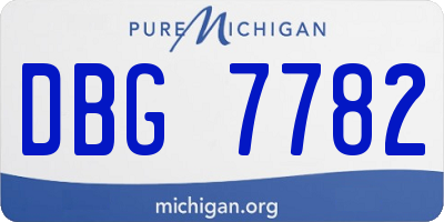 MI license plate DBG7782