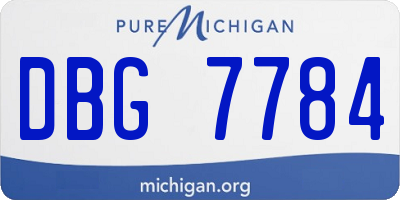 MI license plate DBG7784