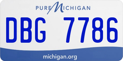 MI license plate DBG7786