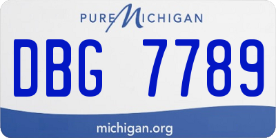 MI license plate DBG7789
