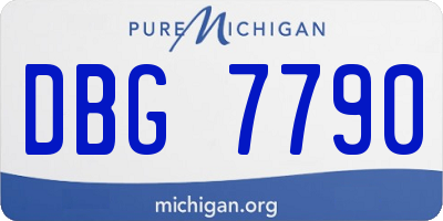 MI license plate DBG7790