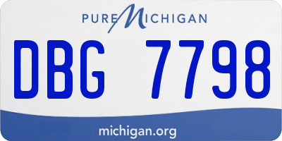 MI license plate DBG7798