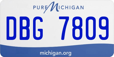 MI license plate DBG7809