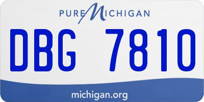 MI license plate DBG7810