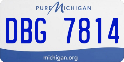 MI license plate DBG7814