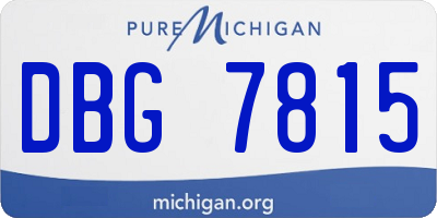 MI license plate DBG7815