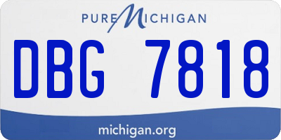 MI license plate DBG7818