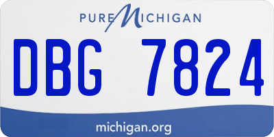 MI license plate DBG7824