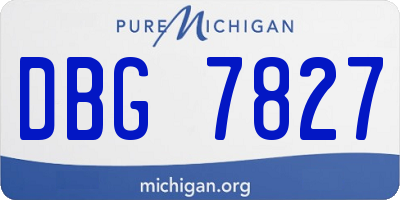 MI license plate DBG7827