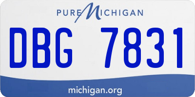 MI license plate DBG7831
