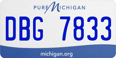 MI license plate DBG7833