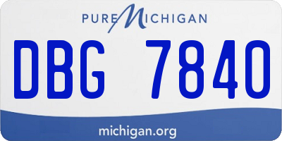 MI license plate DBG7840