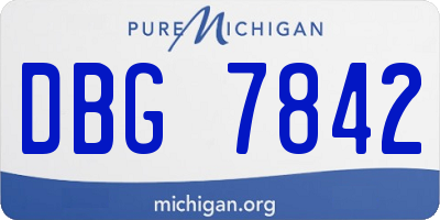 MI license plate DBG7842