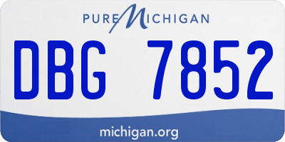 MI license plate DBG7852