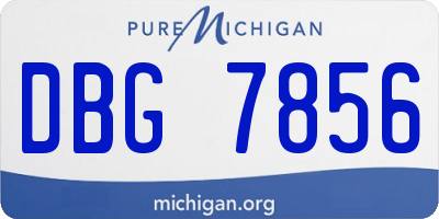 MI license plate DBG7856