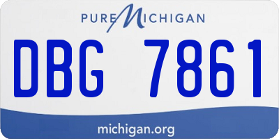 MI license plate DBG7861
