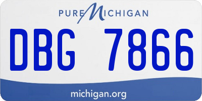 MI license plate DBG7866