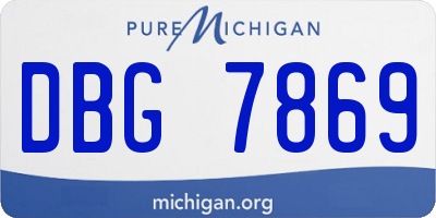 MI license plate DBG7869