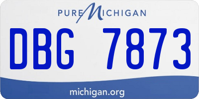 MI license plate DBG7873