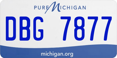 MI license plate DBG7877