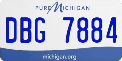 MI license plate DBG7884
