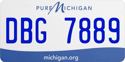 MI license plate DBG7889