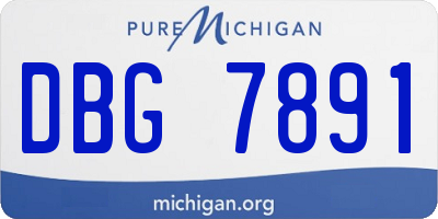 MI license plate DBG7891