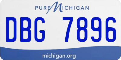 MI license plate DBG7896