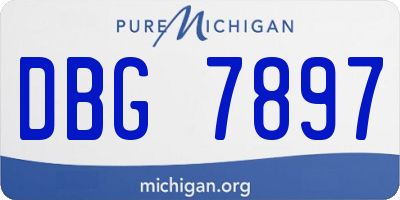 MI license plate DBG7897