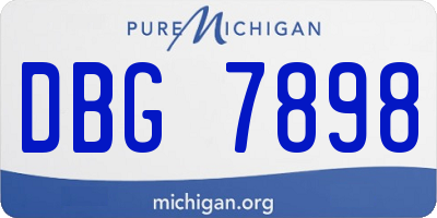 MI license plate DBG7898