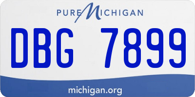 MI license plate DBG7899