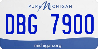 MI license plate DBG7900