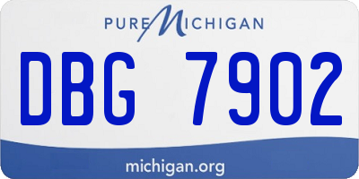 MI license plate DBG7902