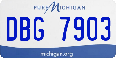 MI license plate DBG7903