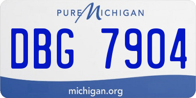 MI license plate DBG7904