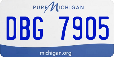 MI license plate DBG7905