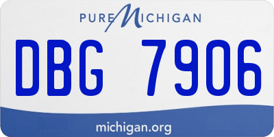 MI license plate DBG7906