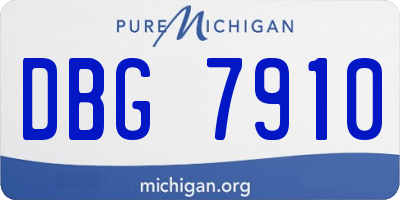 MI license plate DBG7910