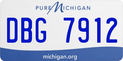 MI license plate DBG7912