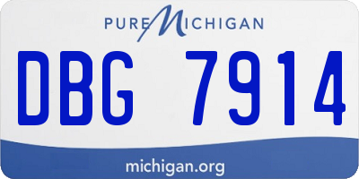 MI license plate DBG7914