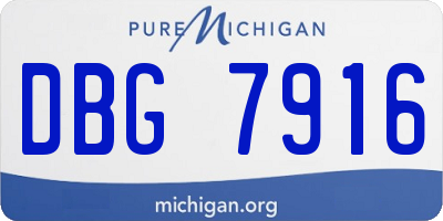 MI license plate DBG7916