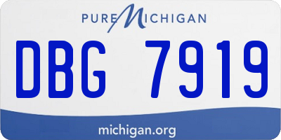 MI license plate DBG7919
