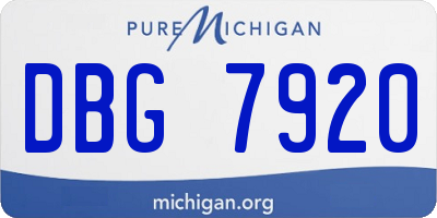 MI license plate DBG7920