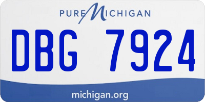 MI license plate DBG7924