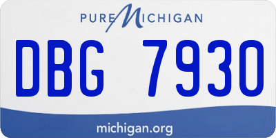 MI license plate DBG7930